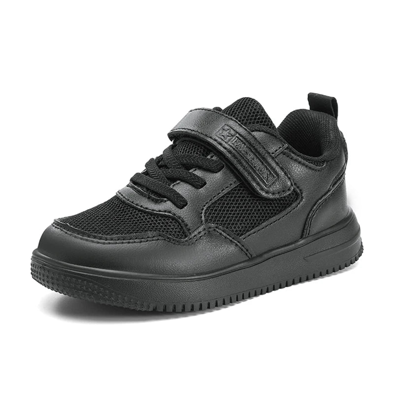 Children Sneaker Boys Casual Shoes Black Leather Flat Student Walking Shoes Non-slip Girl Lightweight Sports Tennis Footwear kids_shoes