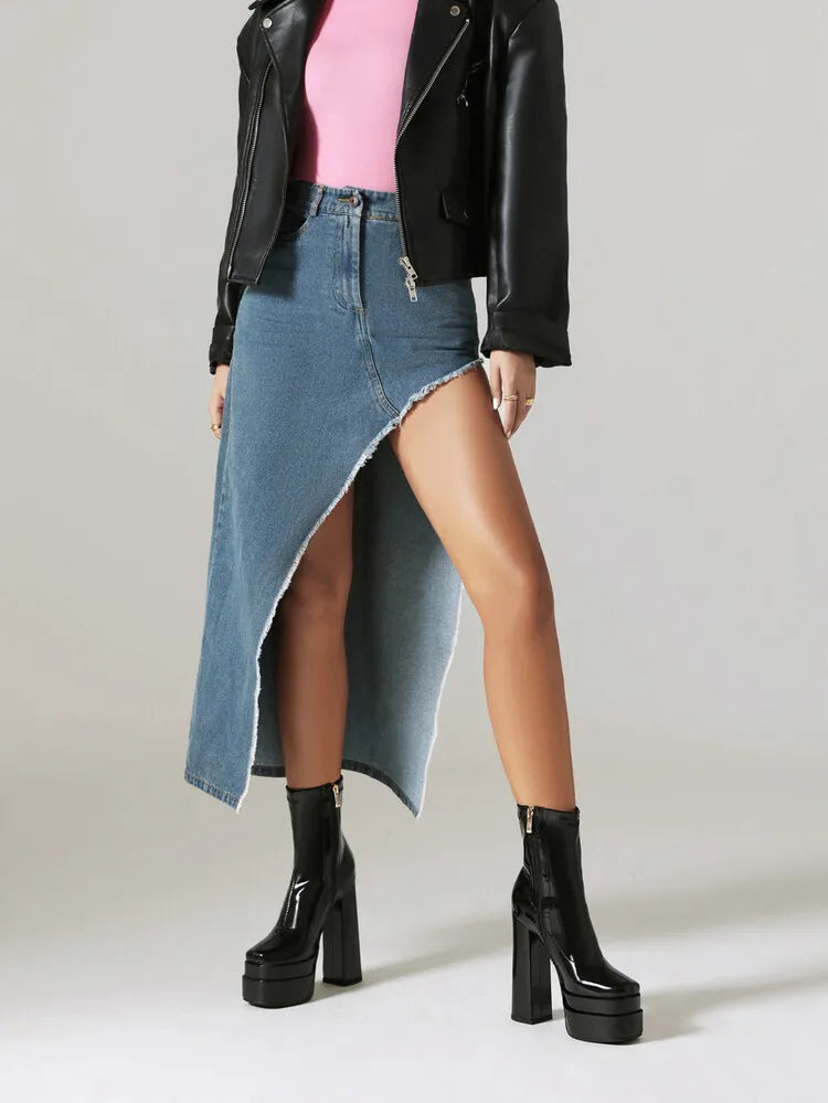 High Heeled Women Boots Square Toe Zipper Ankle Platform Shoes Cool Fashion Punk Gothic New Brand Winter Elastic Boots Woman boots_platform