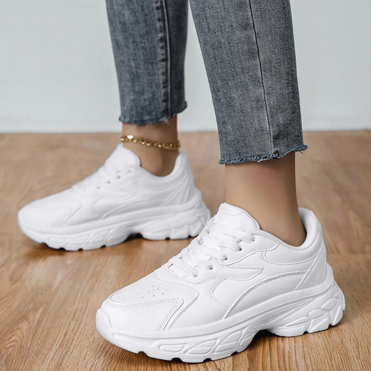 Fashion Woman Vulcanize Platform Casual Sneakers Women Flats Mesh Breathable Running Walking Shoes Chunky Sports Shoe sneakers_platform