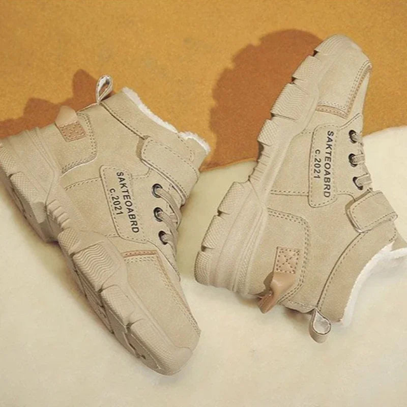 Children Shoes Warm Plush Kids' Winter Shoes Comfortable Simple Snow Boots Antiskid Fashion Boy Sneakers kids_shoes