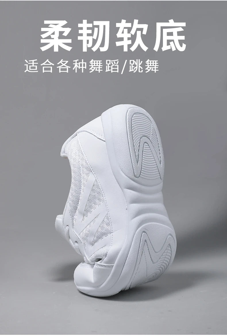 New cheerleading shoes Children's dance shoes Competitive aerobics shoes Fitness shoes Women's white jazz sports shoes 2105 kids_shoes