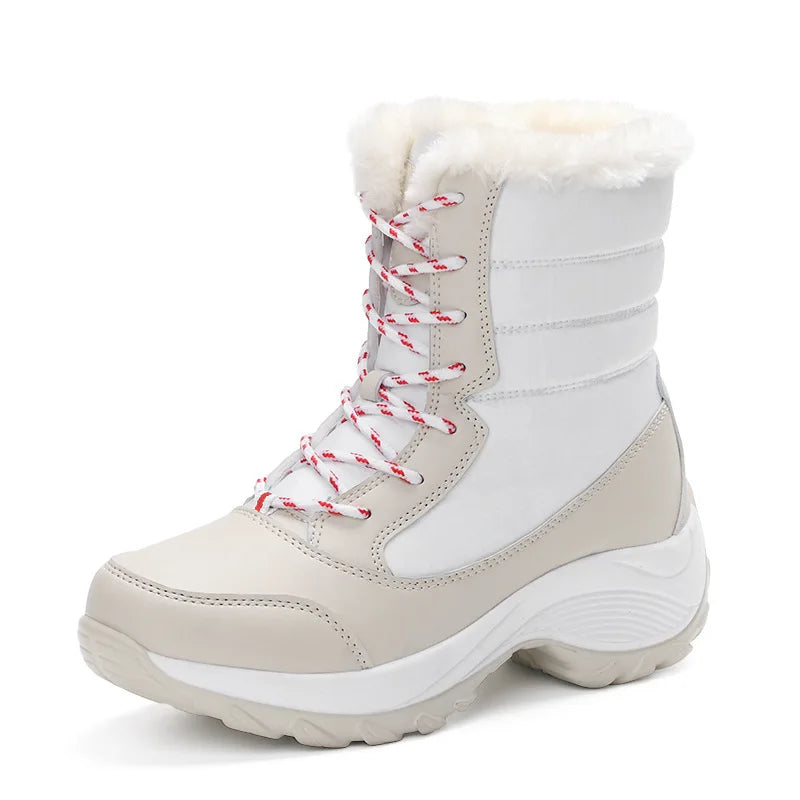 Snow Boots Women Platform Boots Non-slip Women Winter Shoes Fur Warm Ankle Boots for Women Wedges Waterproof Thigh High sneakers_platform