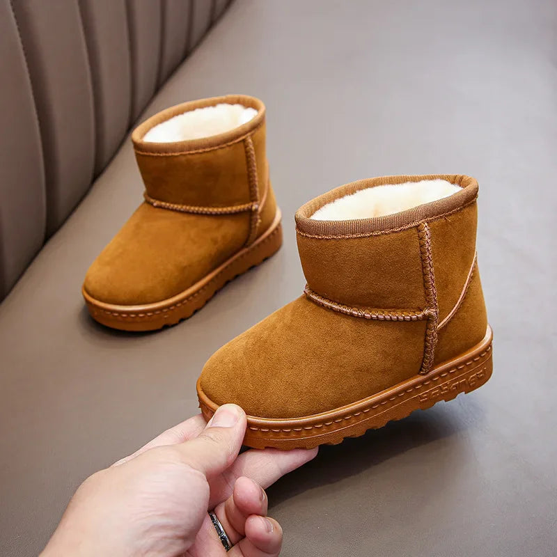 Children Snow Boots Winter Cute Warm Fashion Anti Slip Shoes Kids Boys Girls Leisure Thick Fur Platform Flat Short Boot Sneakers kids_shoes