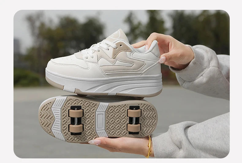 Children's Outdoor Sports Roller Skates Shoes Single Row Wheel kids Sliding Shoes four-Wheel for boys and grils kids_shoes