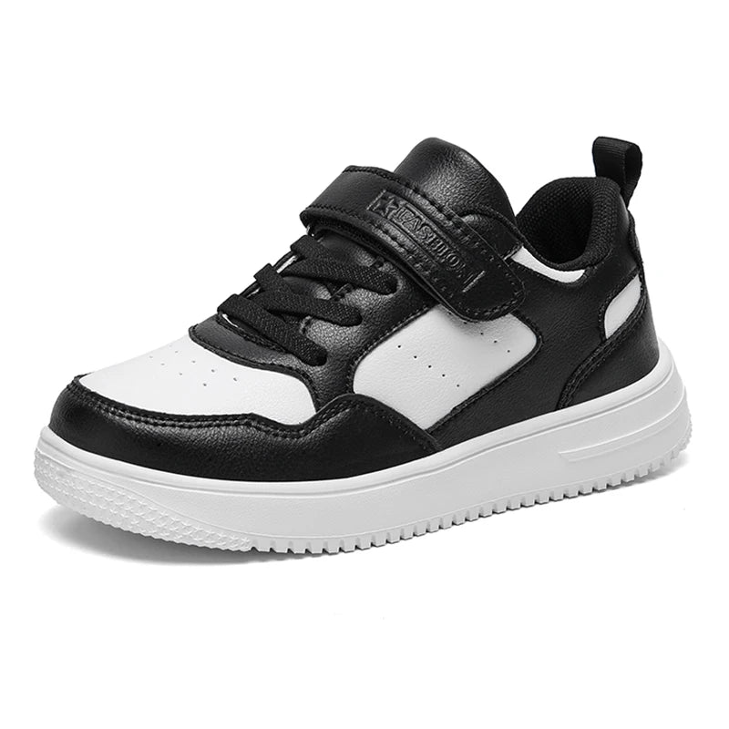 Children Sneaker Boys Casual Shoes Black Leather Flat Student Walking Shoes Non-slip Girl Lightweight Sports Tennis Footwear kids_shoes