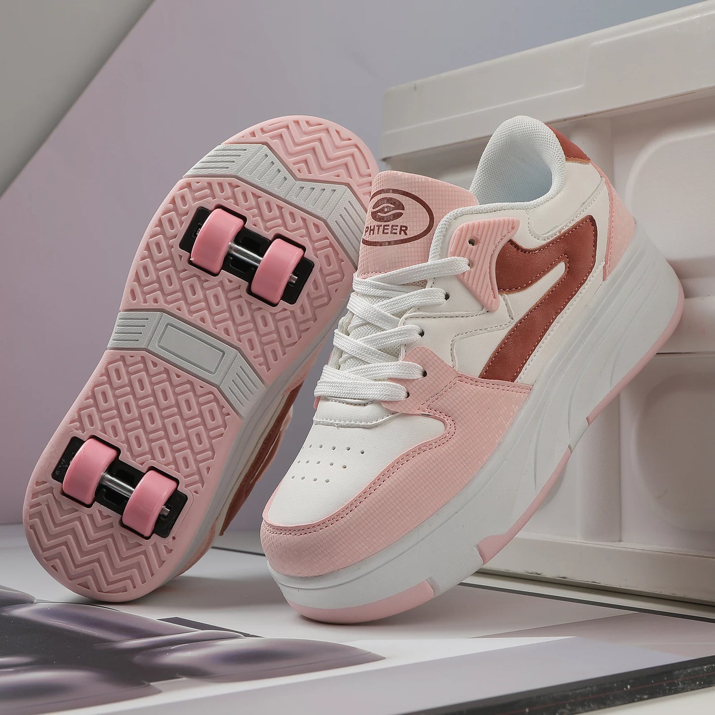 Children's Outdoor Sports Roller Skates Shoes Single Row Wheel kids Sliding Shoes four-Wheel for boys and grils kids_shoes