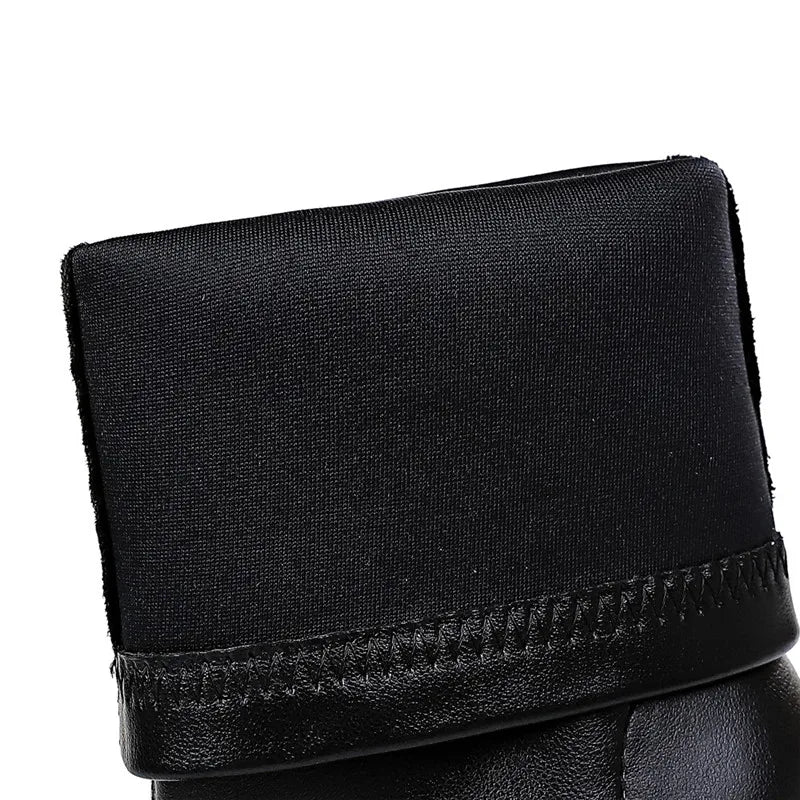 Eilyken Fashion Winter High Quality Soft PU Leather Socks Women Ankle Boots Street Style Pointed Toe Thin Heels Ladies Botines boots_highheel