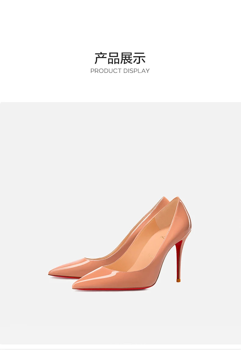 Shoes For Woman 2025 Trend Luxury Red Bottoms High Heels Pointed Toe Stiletto Pumps 12 cm Comfortable Party Dress Wedding Shoes heels_stiletto