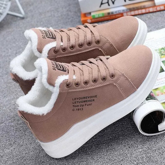 New Snow Boots Winter Outdoor Women Shoes Warm Fur Plush Lady Casual Shoes Lace Up Fashion Sneakers Platform Snow Boots sneakers_women