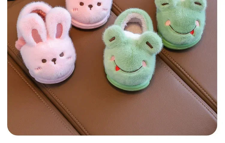 Winter Children's Cotton Slippers Cute and Warm Thickened Indoor and Outdoor Plush Shoes Home and Baby Bag Heels Cotton Shoes kids_shoes