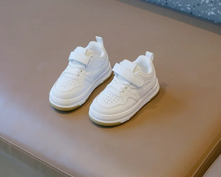 Children's White Shoes Spring and Autumn Kid's Sports Shoes Anti slip Lightweight Boys Board Shoes Soft Sole Baby Casual Shoes kids_shoes