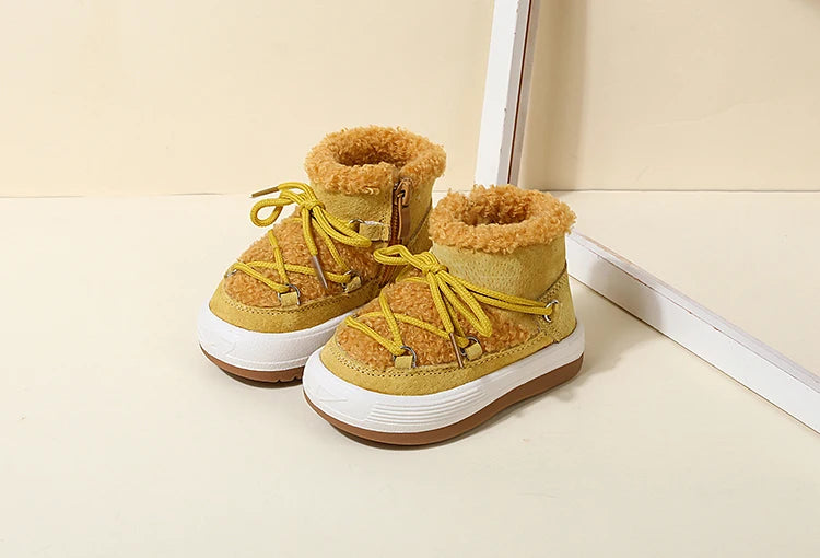 GT-CECD New Autumn/Winter Baby Boots Warm Plush Rubber Sole Toddler Kids Sneakers  Infant Shoes Fashion Little Boys Girls Boots kids_shoes