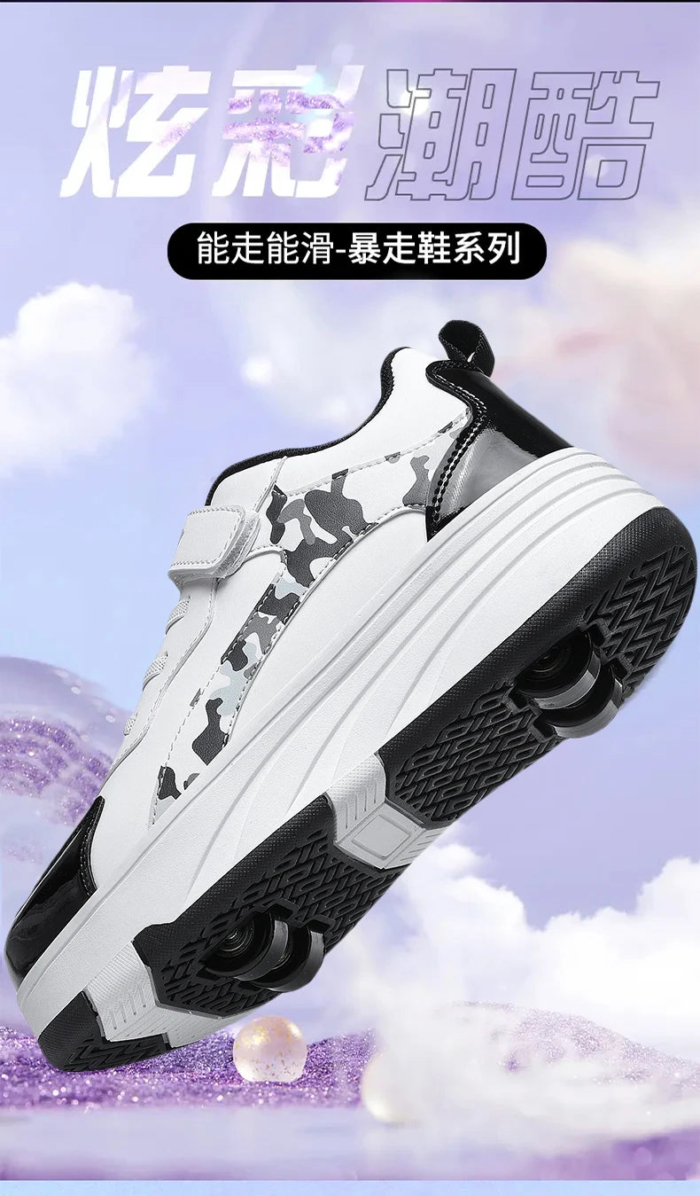 2025new Roller Skates Sneakers For Children Sports Shoes For Boys Retractable Skates With Removable Sheels Unisex kids_shoes