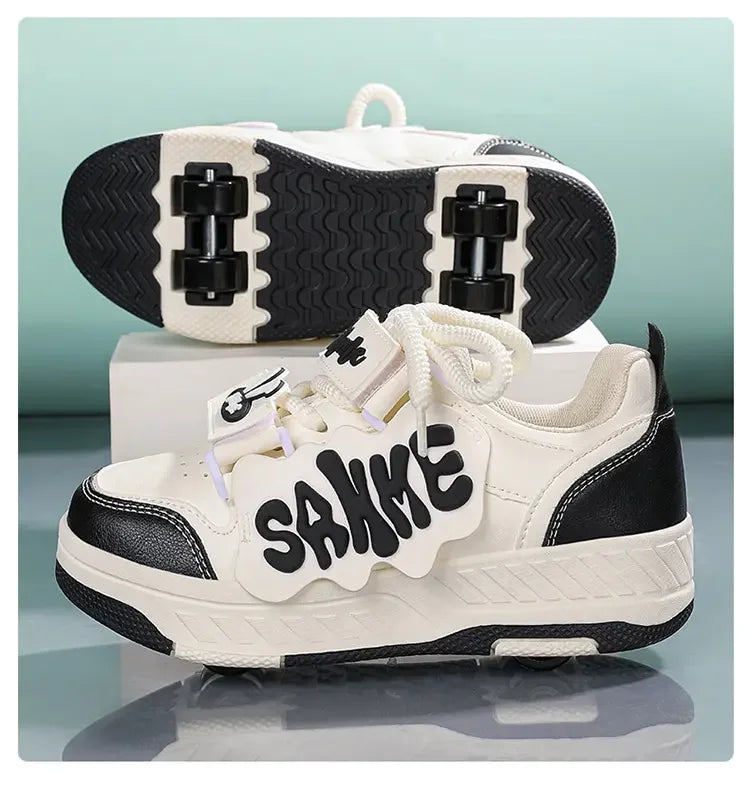 Fashion Roller Skate Shoes Kids Children Casual Sports Toy Gift Games Boys 4 Wheels Sneakers Girls Boots Ultra Light Rollerskate kids_shoes