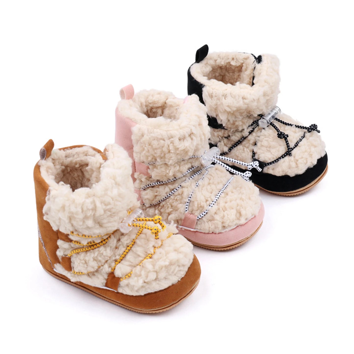 Newborn Girls Snow Boots Coral Fleece Winter Cute Ankle Boots Warm Baby Walking Shoes for Toddler Infant kids_shoes