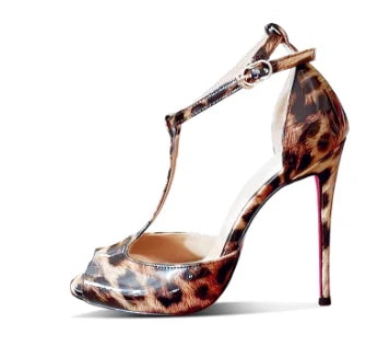 European and American new 12cm pointed thin heel high-heeled shoes with a buckle and exposed toes sexy fashion plus size sandals heels_stiletto