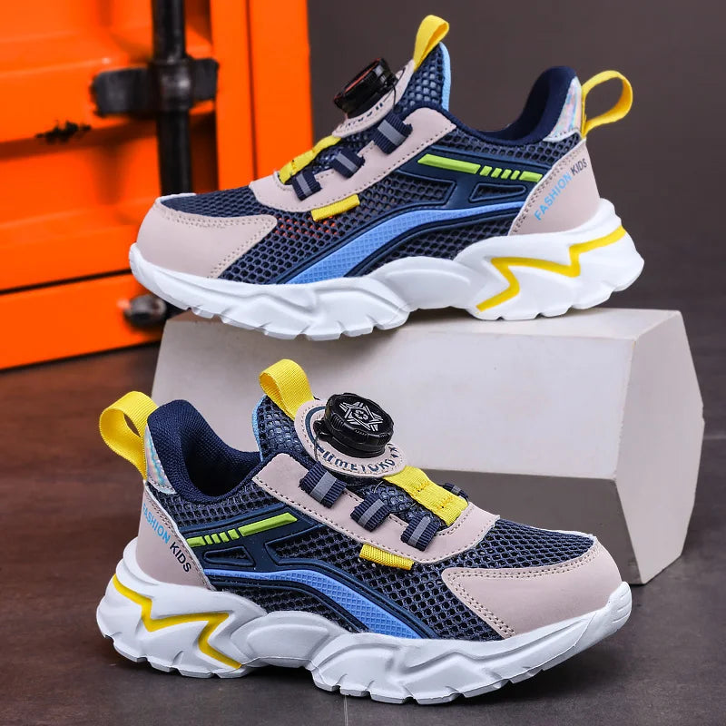 New Children Sports Shoes Boy Sneaker Black Mesh Summer Breathable Kids Casual Shoes Boy Running Tennis Running Sneaker kids_shoes