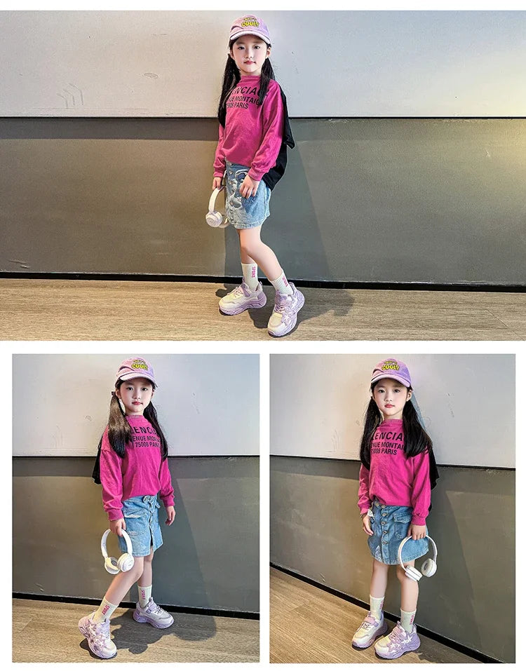 Children Casual Shoes for Girls Fashion Classic with Stars Girls Sports Running Sneakers Breathable PU + Rubber Anti-skid Soft kids_shoes