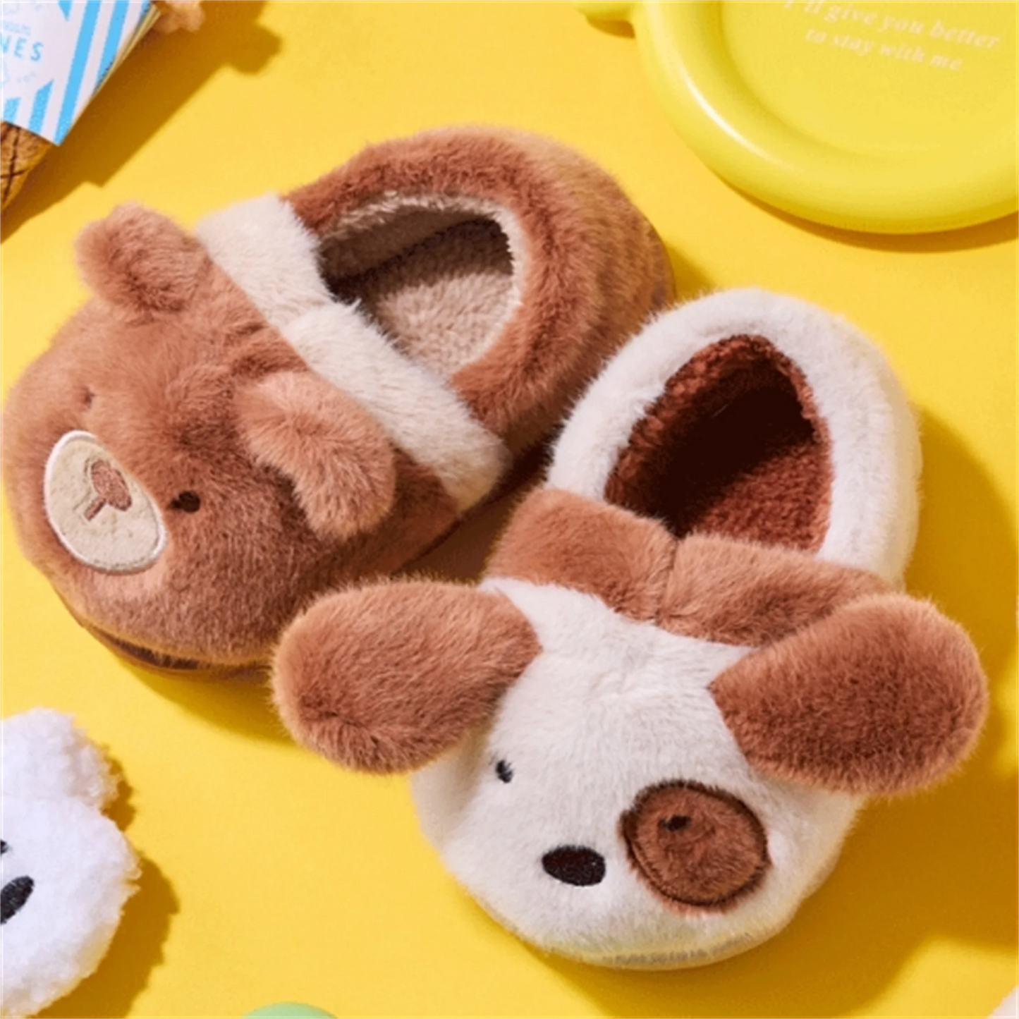 Children's cotton slippers, autumn and winter, indoor anti-skid and warm cartoon for men, women, small and medium-sized children kids_shoes