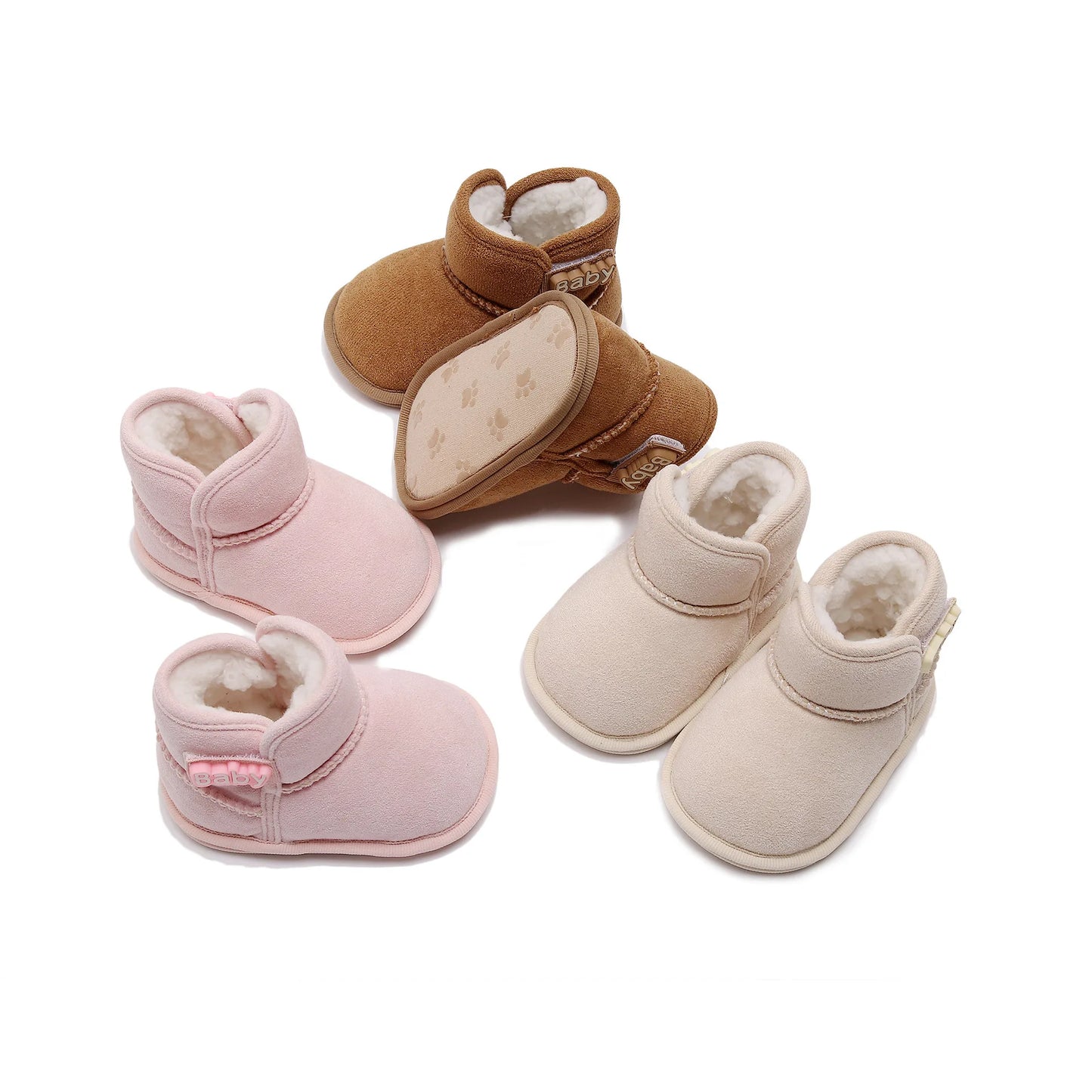 0-18Month Newborn Baby Girls Boys Winter Snow Boots Toddler Warm Plus Fleece Ankle Boots Non-slip Thickened Shoes kids_shoes