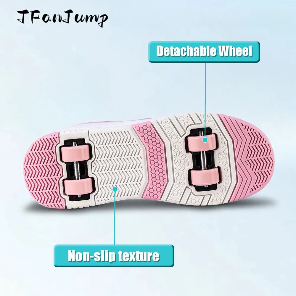 Roller Skate Shoes Kids Snickers With Wheels Children Rollerskates Fashion Outdoor Sports Shoes Girls Boys Gifts For kids_shoes