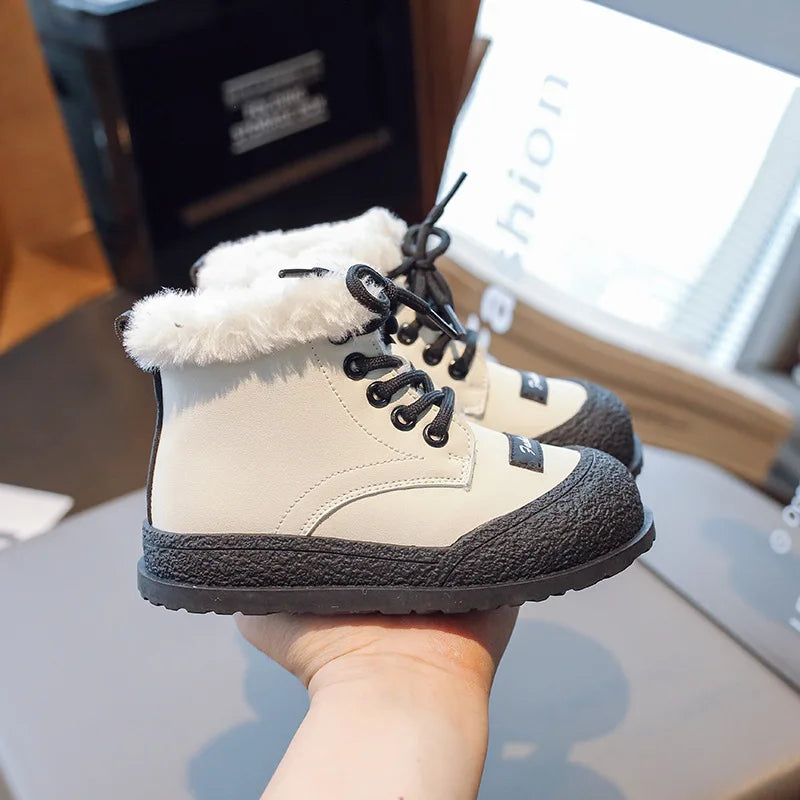 Zapatos 2025 Winter New Kids Snow Boots Comfort Anti Slip Girls' Ankle Boots Simple Versatile Child Boot Zapatos De Mujer kids_shoes