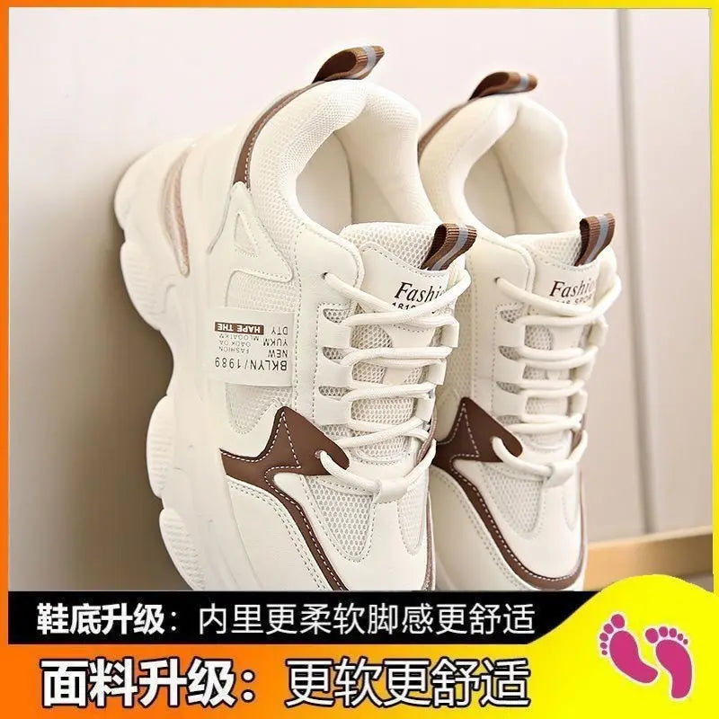 New Spring Autumn Women White Sport Shoes Trend Thick Bottom Ultra-Light Platform Sneaker Female Casual Shoe Running Shoes Mujer sneakers_platform
