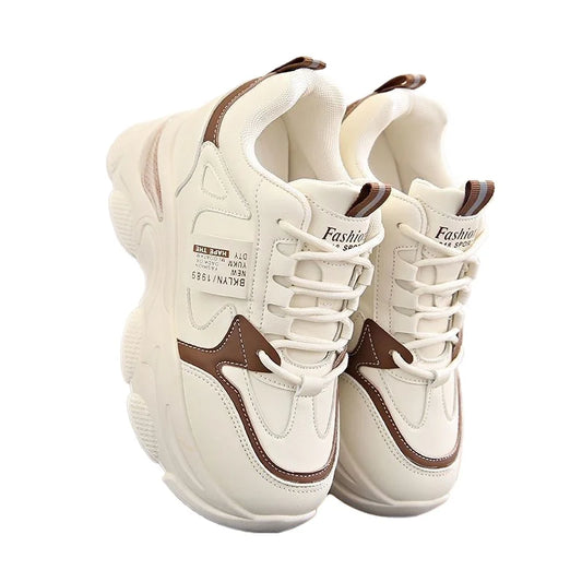 Women Thick Bottom Ultra-light Sneakers New Spring Autumn White Sports Shoes Casual Woman Comfort Breathable Running Shoes sneakers_platform