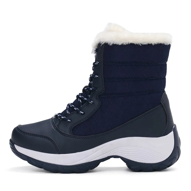 Snow Boots Women Platform Boots Non-slip Women Winter Shoes Fur Warm Ankle Boots for Women Wedges Waterproof Thigh High sneakers_platform