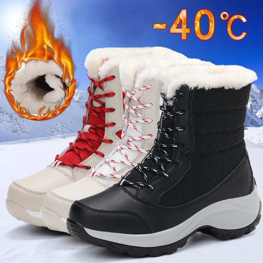 Snow Boots Women New Ladies Shoes Platform Shoes Woman Flat Keep Warm Boots Ladies Casual Plush Botas Mujer Winter Shoes Women sneakers_platform