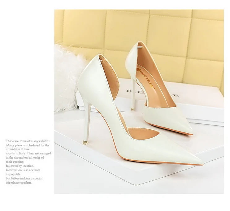 BIGTREE Shoes Black Women Pumps Quality Leather Women Shoes High Heels Fashion Wedding Shoes Stiletto Luxurious Elegant Pumps heels_stiletto