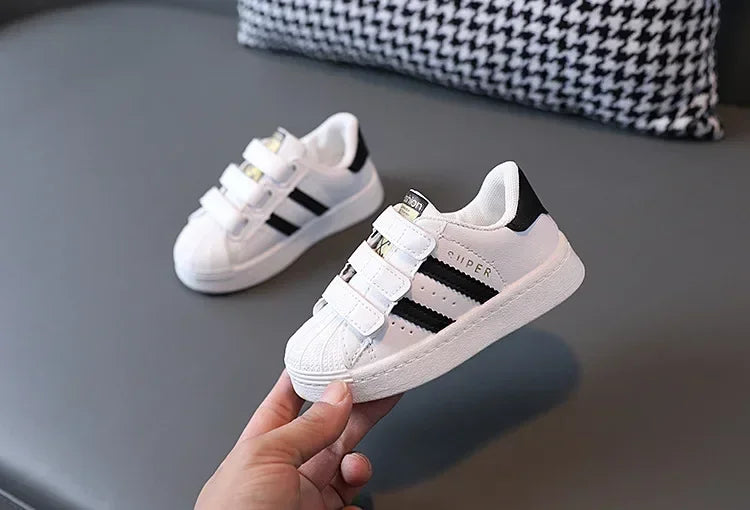 Children's Sneakers Kids Fashion Design White Non-slip Casual Shoes Boys Girls Hook Breathable Sneakers Toddler Outdoor Shoes kids_shoes