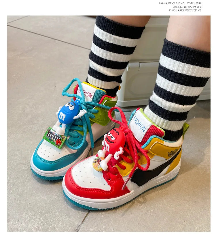 New Children Casual Shoes Four Seasons Kids Single Sneaker Mandarin Ducks Basketball Sports Shoes Boys Girls Sneaker Board Shoes kids_shoes