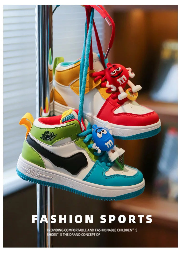 New Children Casual Shoes Four Seasons Kids Single Sneaker Mandarin Ducks Basketball Sports Shoes Boys Girls Sneaker Board Shoes kids_shoes