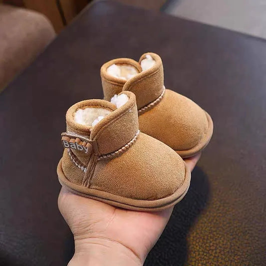 0-18Month Newborn Baby Girls Boys Winter Snow Boots Toddler Warm Plus Fleece Ankle Boots Non-slip Thickened Shoes kids_shoes
