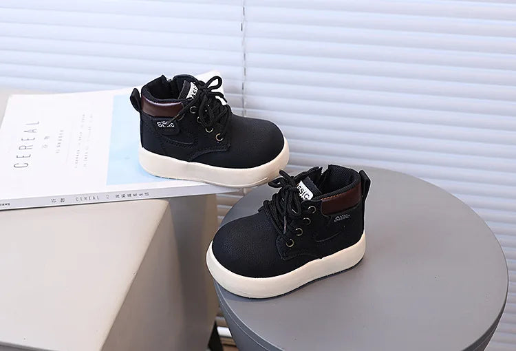 Children Fashion Boots with Side Zipper Kids Ankle Boots Korean Style 2025 Autumn Winter Boys Girls Short Boots Unisex Versatile kids_shoes