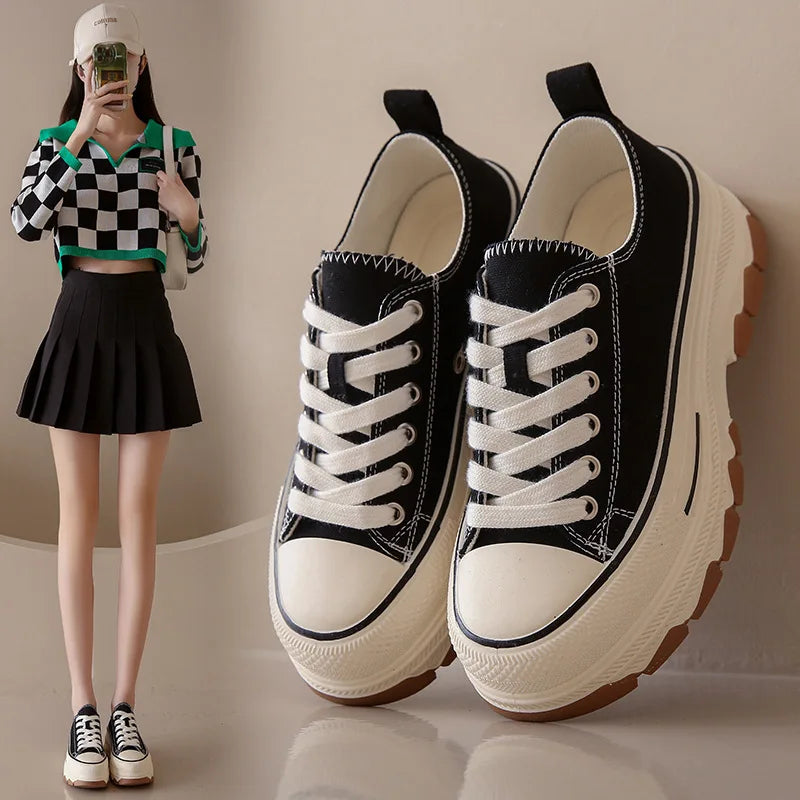 Canvas Womens Shoes High Platform Sneakers for Women 2023 New Breathable Woman Tennis Shoes Casual Women's Tennis Scarpe Donna sneakers_platform