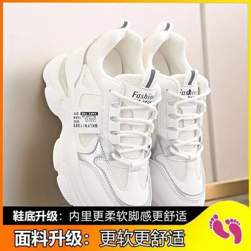 New Spring Autumn Women White Sport Shoes Trend Thick Bottom Ultra-Light Platform Sneaker Female Casual Shoe Running Shoes Mujer sneakers_platform
