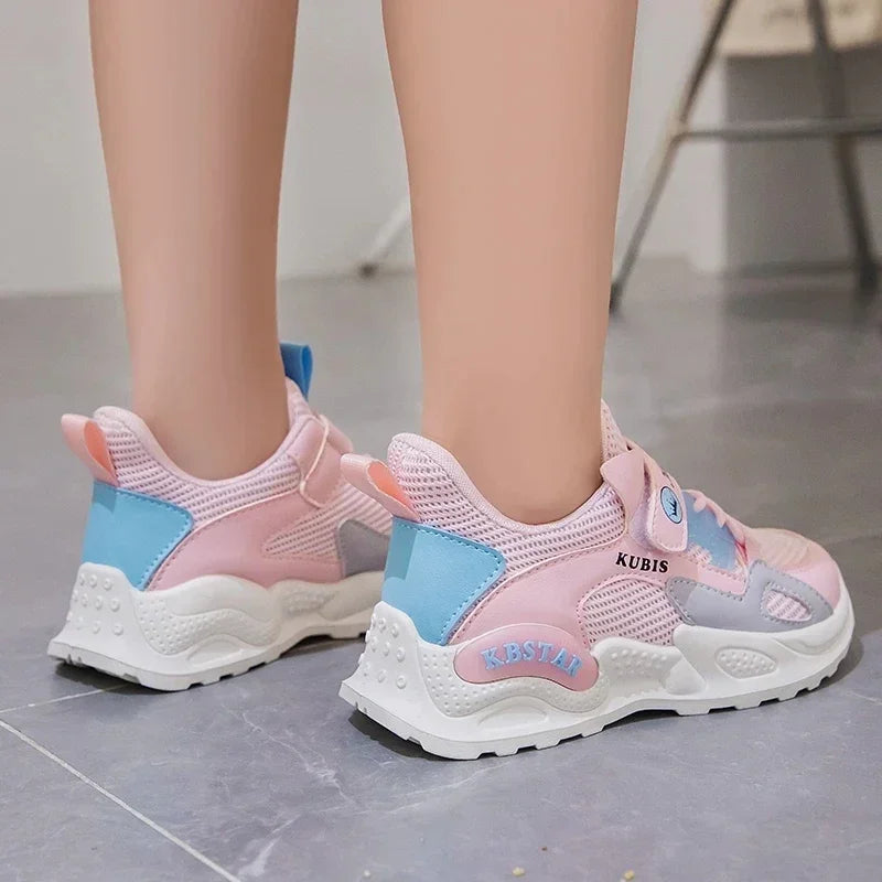Kids Spring Sneakers Girls School Casual Shoes Outdoor Breathable Running Shoes Light Soft Tenis Pink Non-slip Children Shoes sneakers_platform
