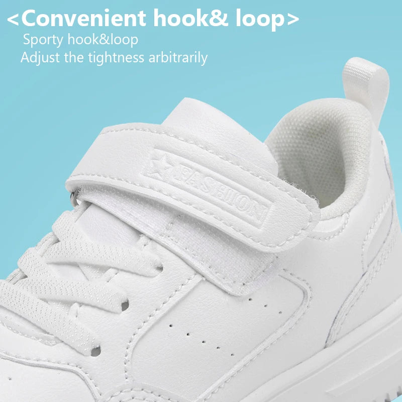 Children Sneaker Boys Casual Shoes Black Leather Flat Student Walking Shoes Non-slip Girl Lightweight Sports Tennis Footwear kids_shoes