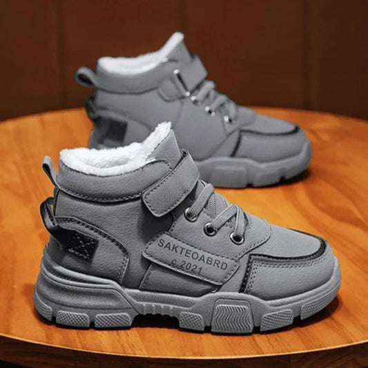 Children Shoes Warm Plush Kids' Winter Shoes Comfortable Simple Snow Boots Antiskid Fashion Boy Sneakers kids_shoes