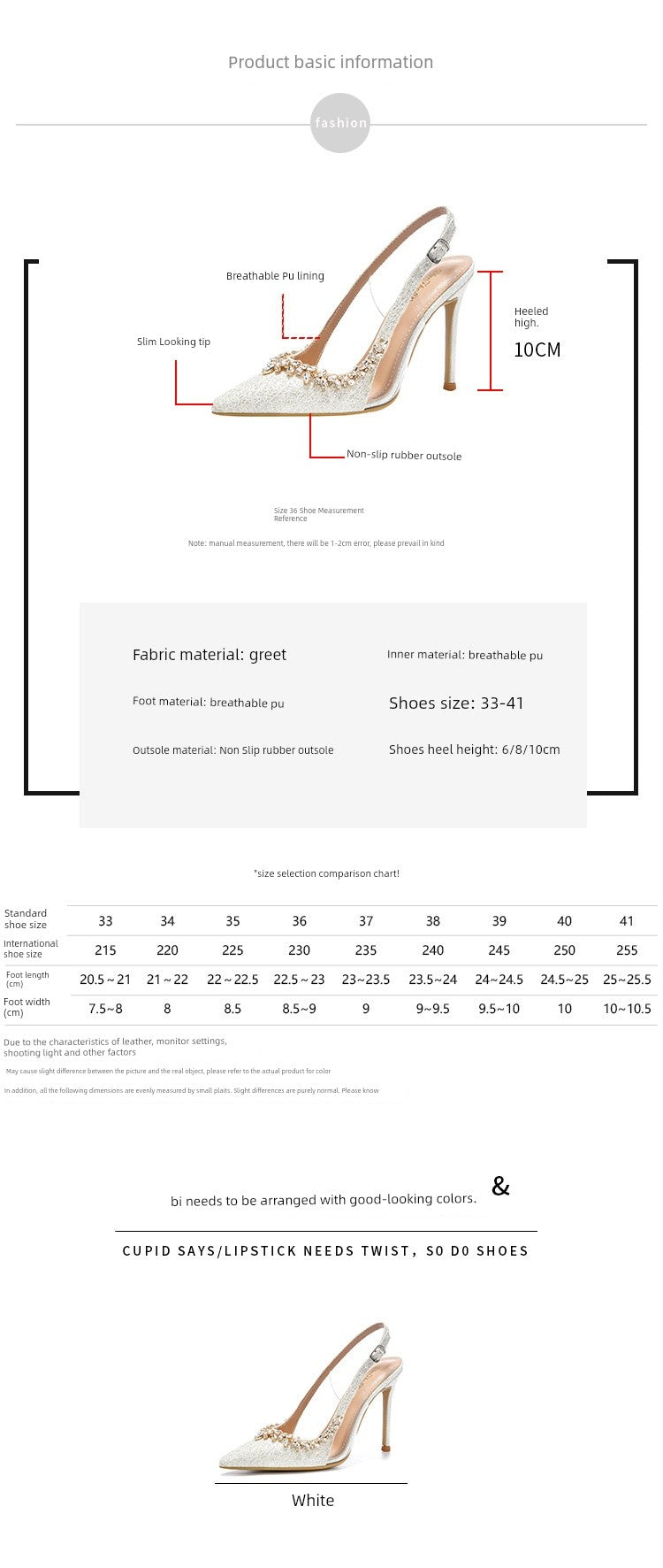 2025 Spring and Summer Pointed Toe Low-Cut Toe Cap Slingback Sandals Women's Stiletto Heel White Beautiful French Rhinestone Classy High Heels heels_bridal