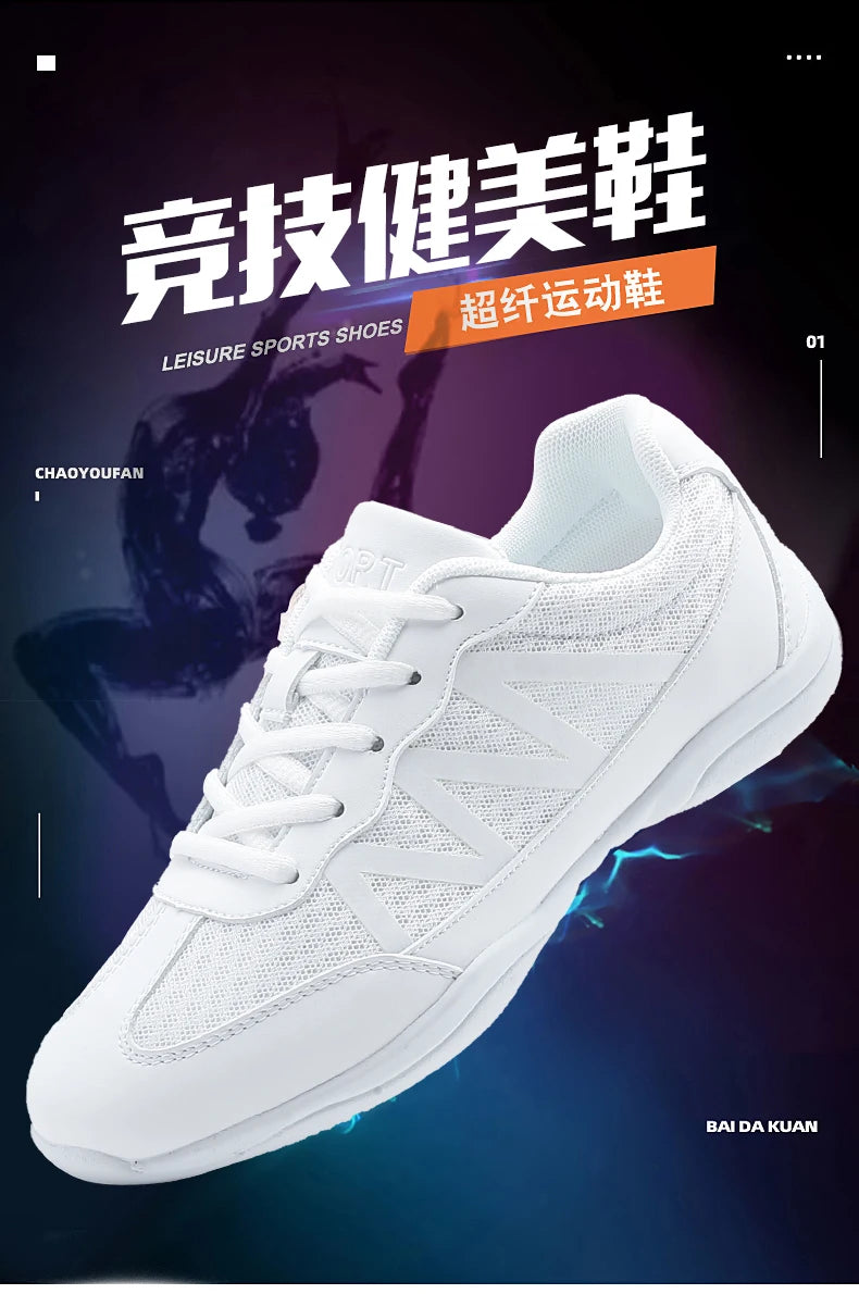 New cheerleading shoes Children's dance shoes Competitive aerobics shoes Fitness shoes Women's white jazz sports shoes 2105 kids_shoes