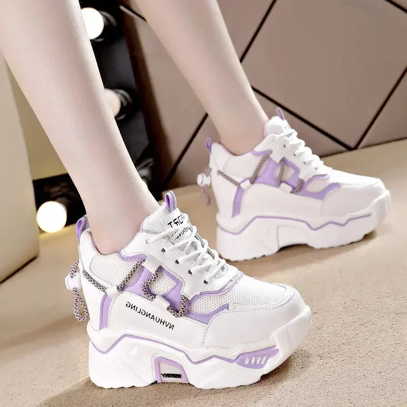 Sneakers Women Sports Shoes Platform Mesh Breathable Vulcanized Shoe Wedge Casual Comfort Woman Summer Zapatos Mujer2026 sneakers_platform