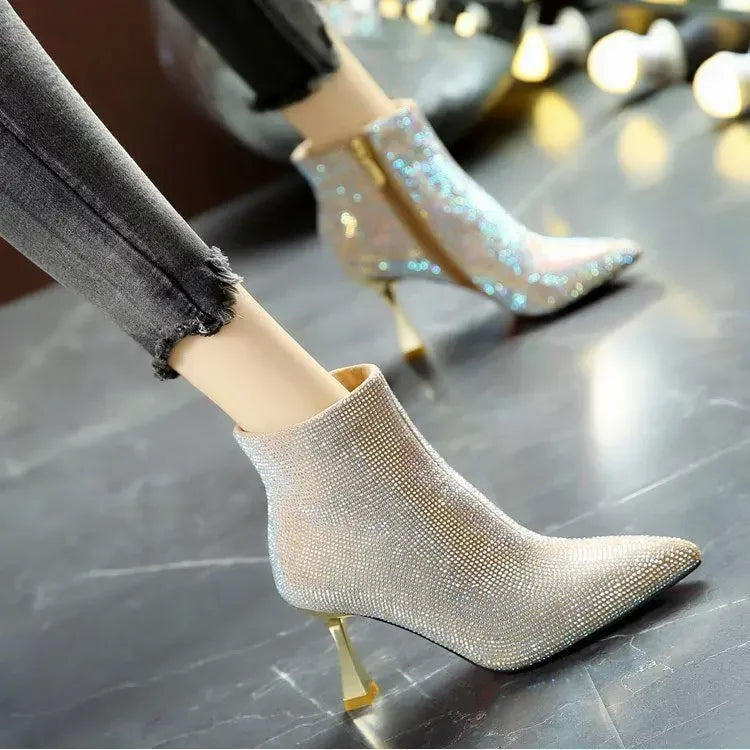 Very High Heels Heeled Female Short Shoes New In Booties Autumn Quality Chic and Elegant Large Size Warm Y2k Women's Ankle Boots boots_highheel