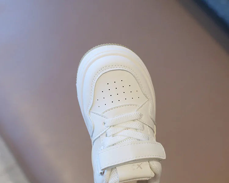 Children's White Shoes Spring and Autumn Kid's Sports Shoes Anti slip Lightweight Boys Board Shoes Soft Sole Baby Casual Shoes kids_shoes