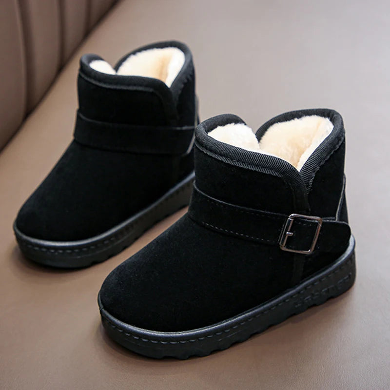 Children Snow Boots Winter Cute Warm Fashion Anti Slip Shoes Kids Boys Girls Leisure Thick Fur Platform Flat Short Boot Sneakers kids_shoes