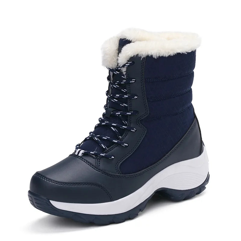 Snow Boots Women Platform Boots Non-slip Women Winter Shoes Fur Warm Ankle Boots for Women Wedges Waterproof Thigh High sneakers_platform