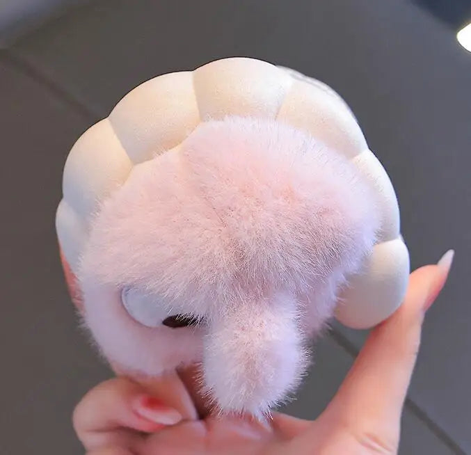 Winter Children's Cotton Shoes 2025 New Cute Rabbits Warm Plush Girls' Slippers Faux Fur Anti Slip Flat Boys' Home Slippers kids_shoes