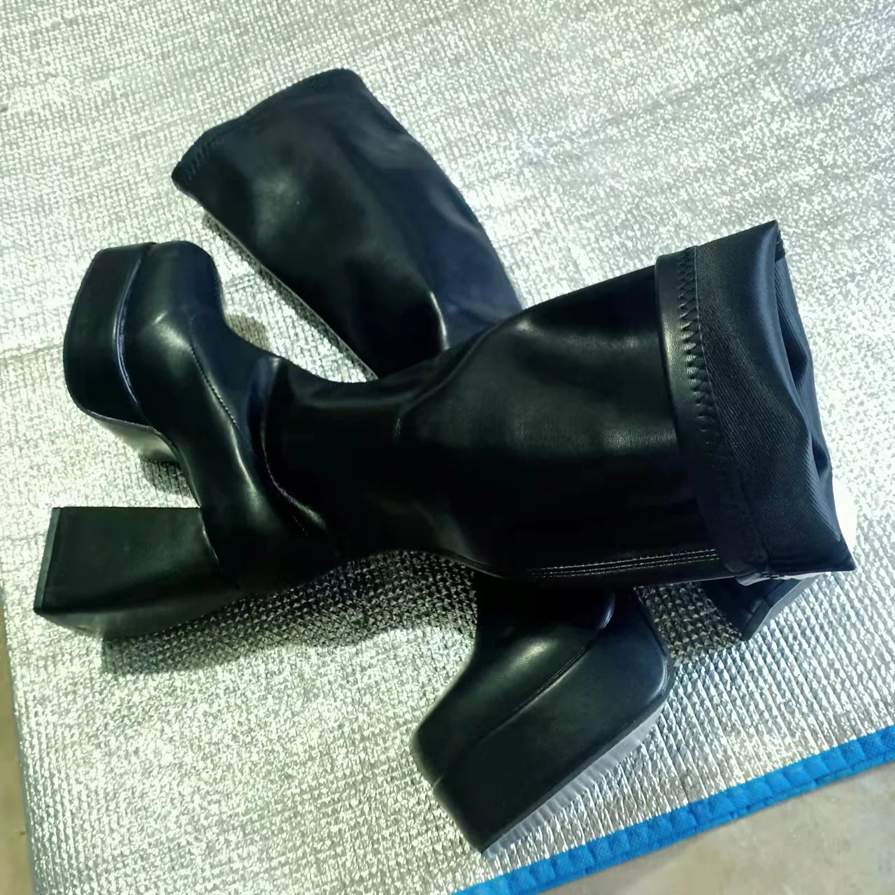 Boots For Woman Knee Shoes On Platform Gothic High Heels Punk Style New Rock Autumn Winter Chunky Pumps Plus Size Women Clothing boots_platform